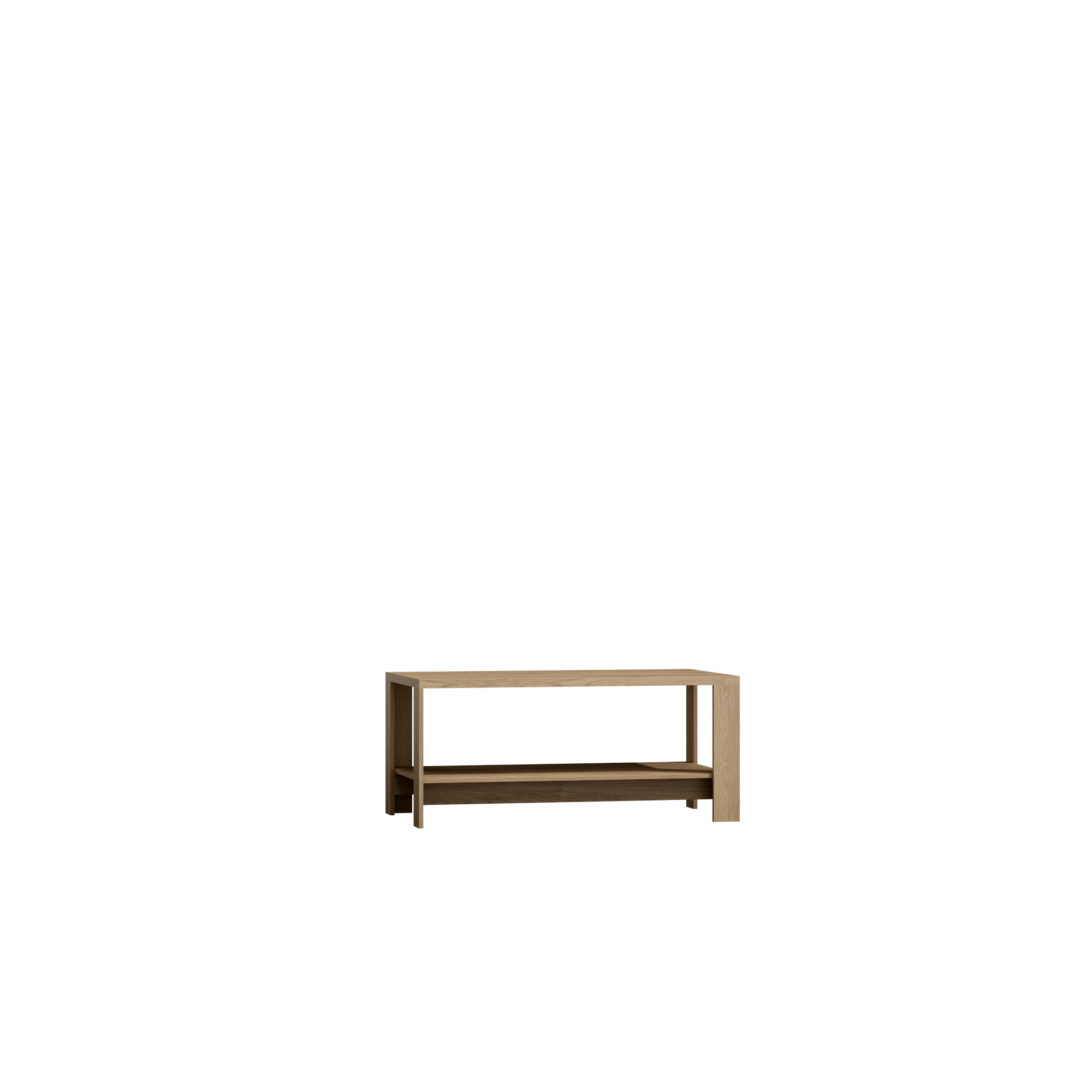 Stolik kawowy o szerokości 120 cm w kolorze natural hikora