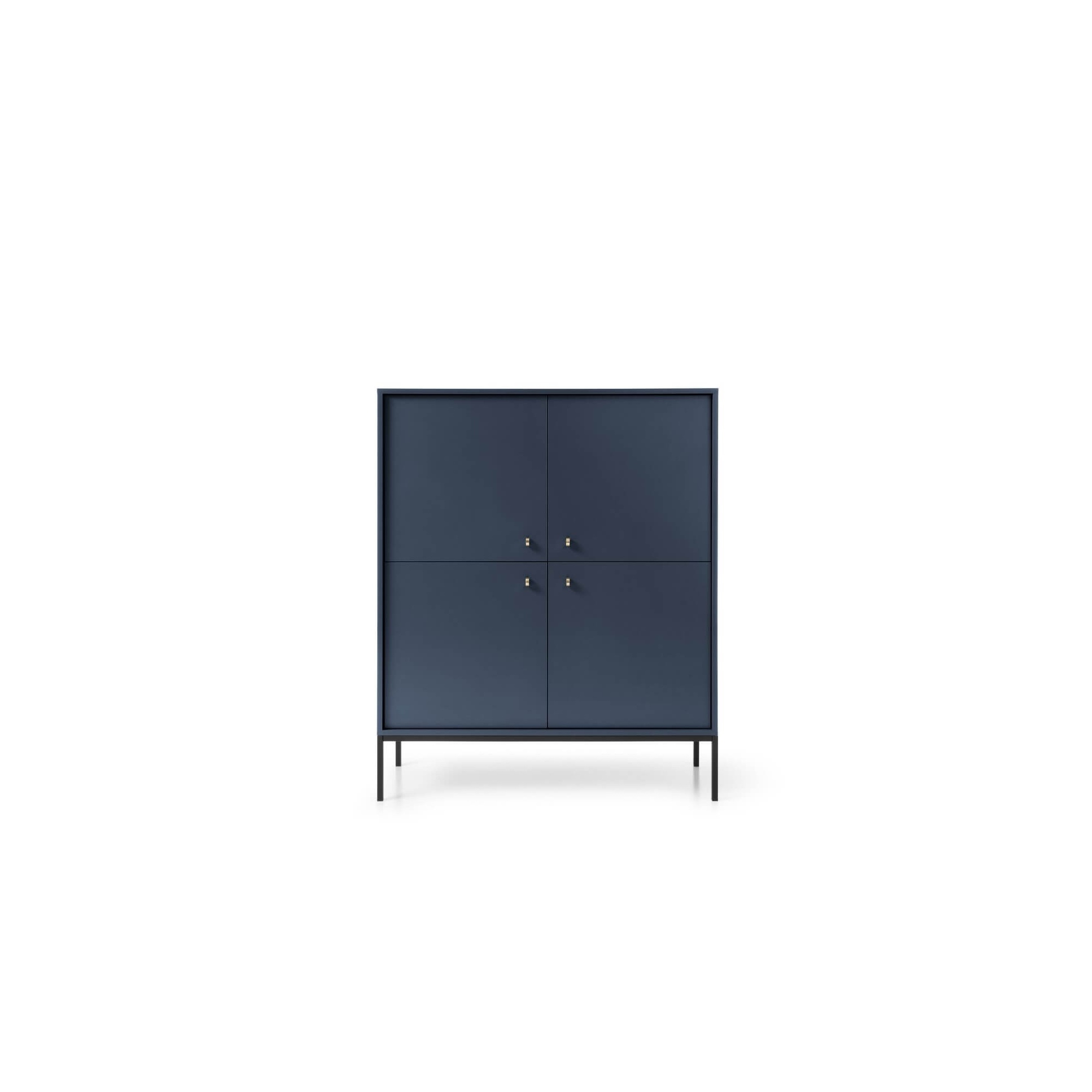 Bordowa komoda na metalowych nogach