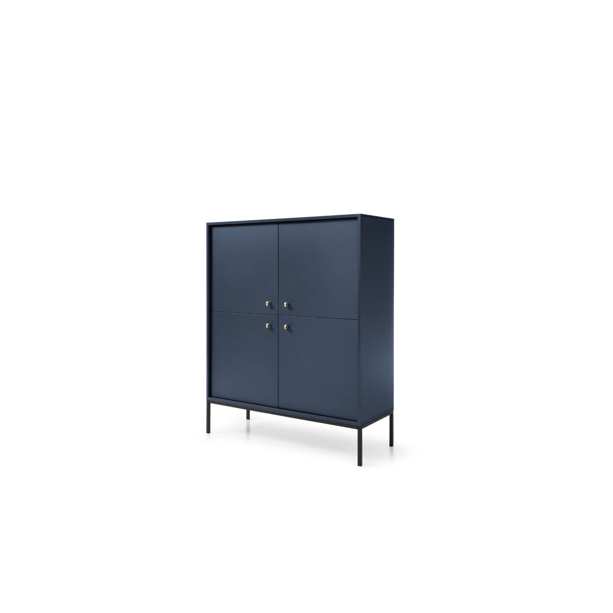 Bordowa komoda na metalowych nogach