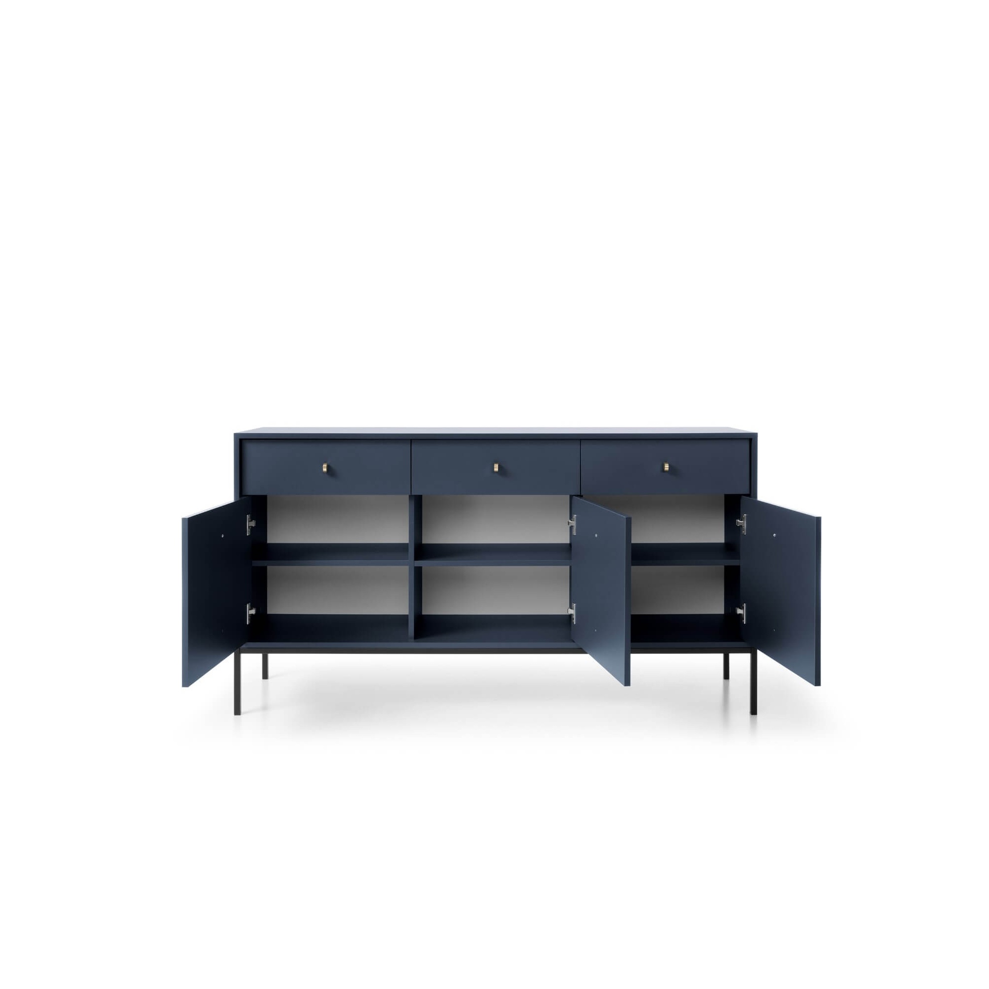 Bordowa komoda MINIMAL na metalowych nogach