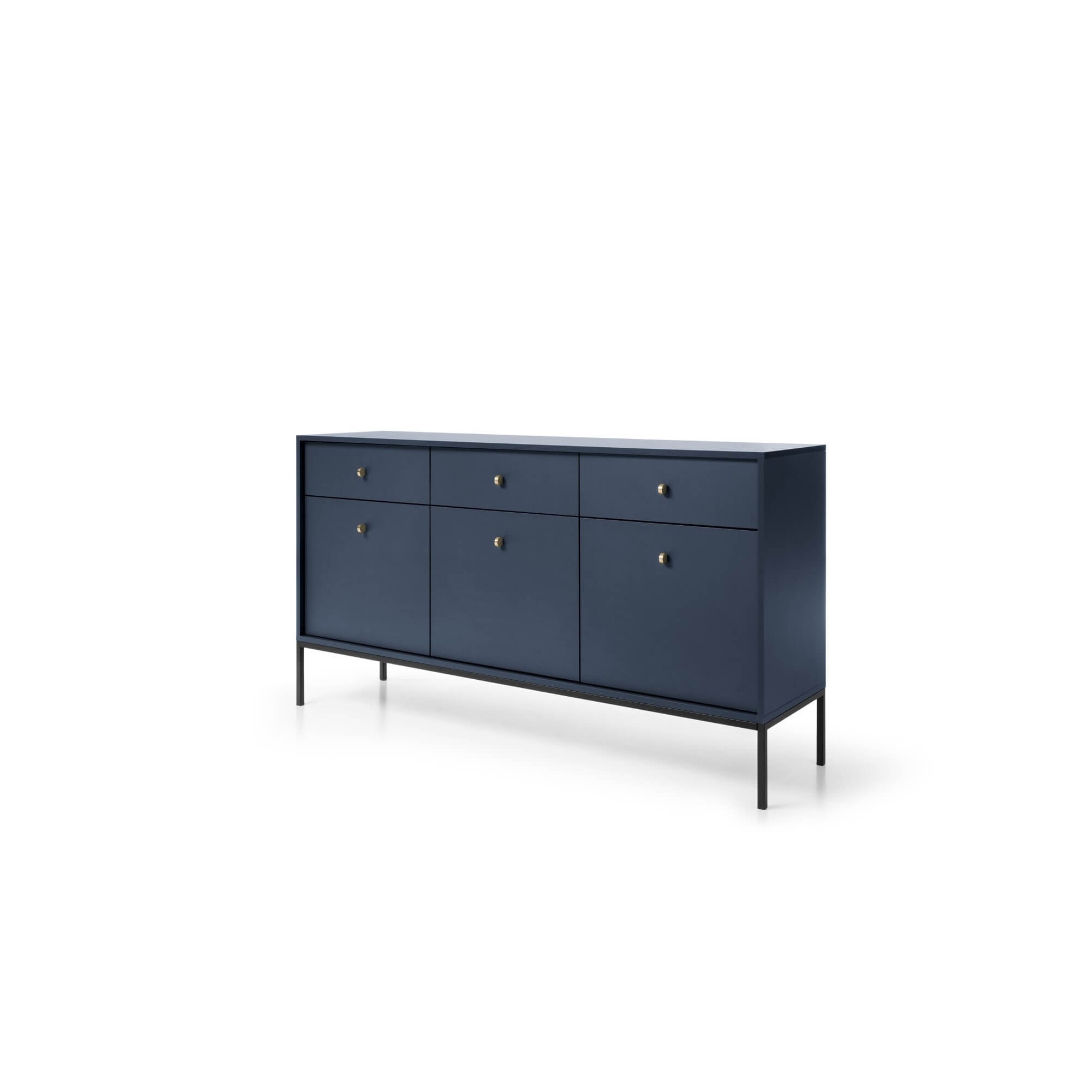 Bordowa komoda MINIMAL na metalowych nogach