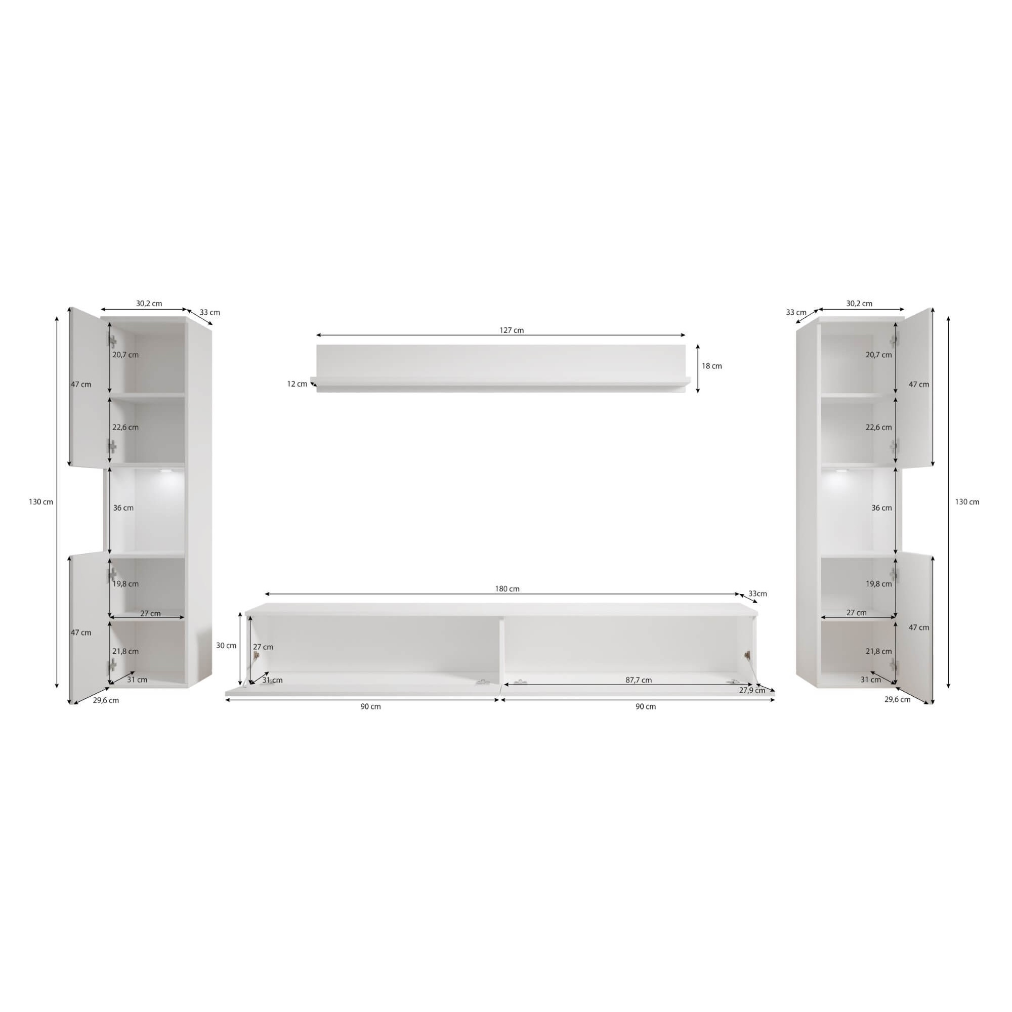 Meblościanka PARMA XL matera/oldwood