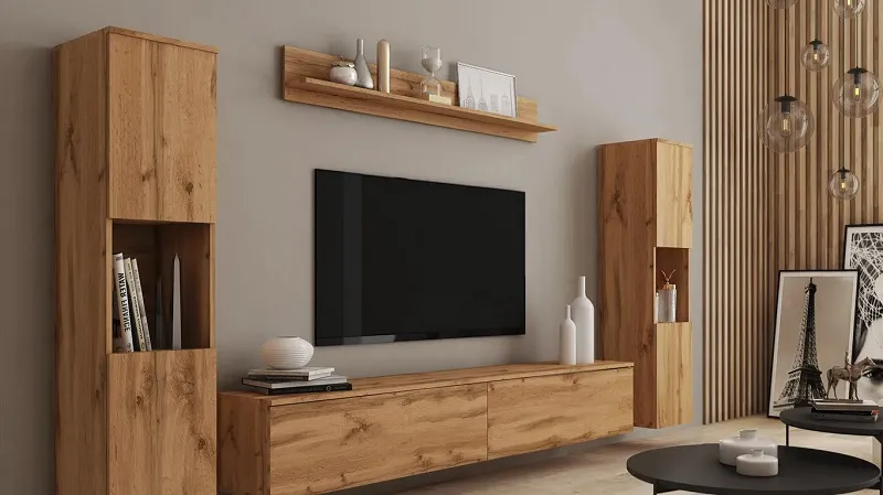 Meblościanka PARMA w kolorze dąb Wotan