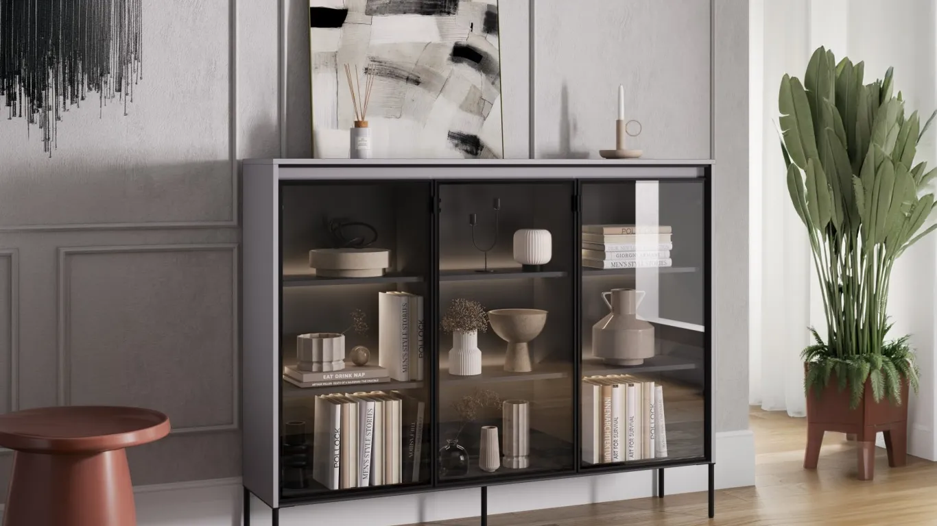 Przeszklona komoda TREVIOLO, witryna