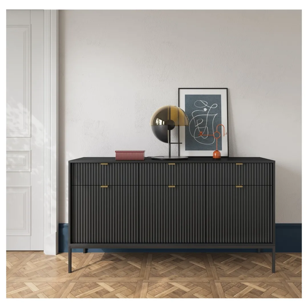 Szeroka komoda "NOVA" na metalowych nogach
