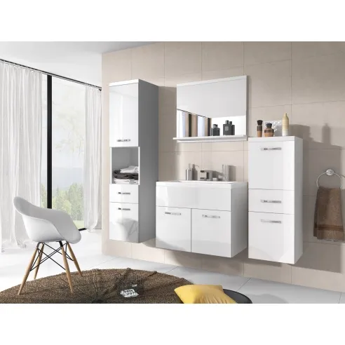 Meble łazienkowe biały połysk - ALBA