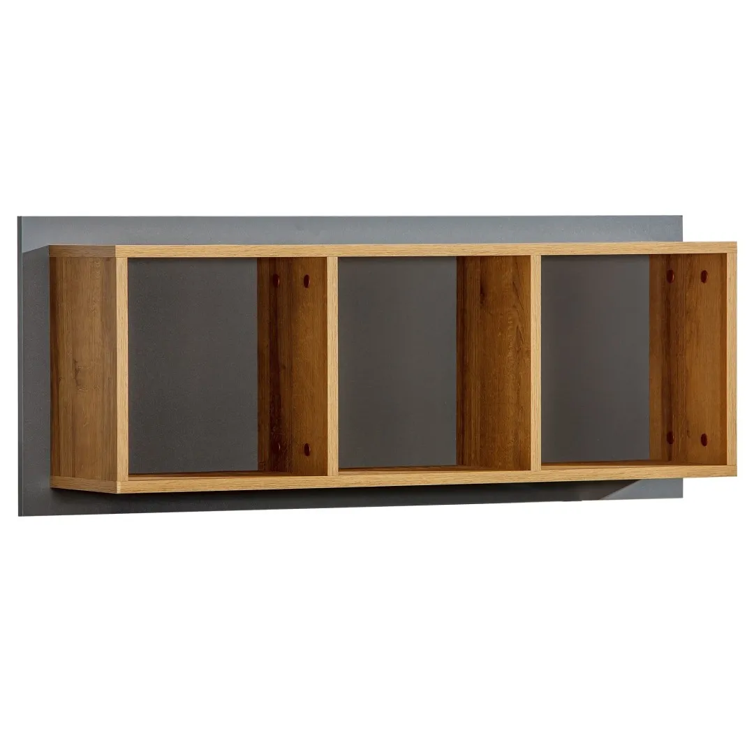 Wiszący regał VISO Dąb Riviera / Antracyt