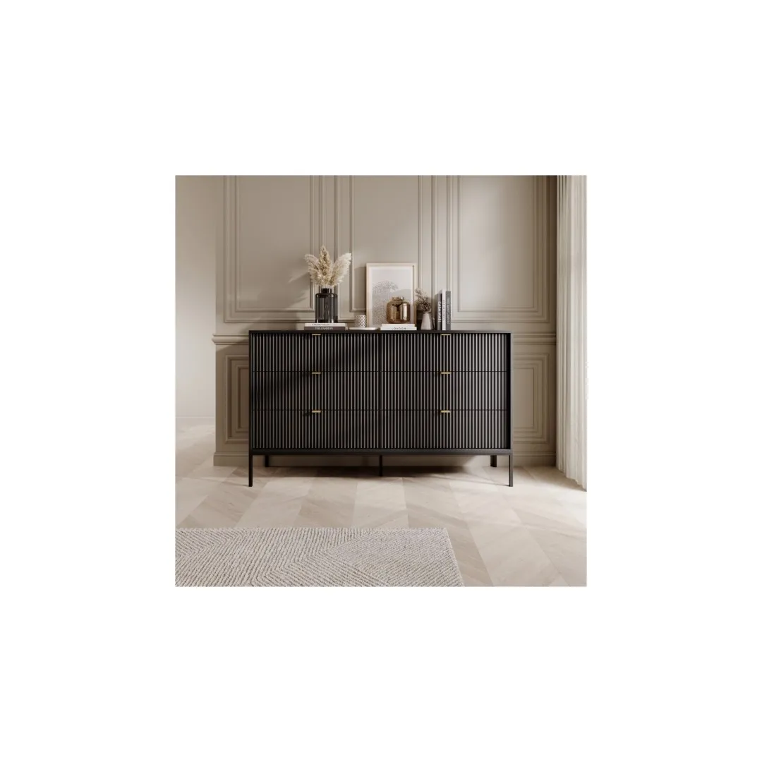 Komoda z szufladami "NOVA" na metalowych nogach