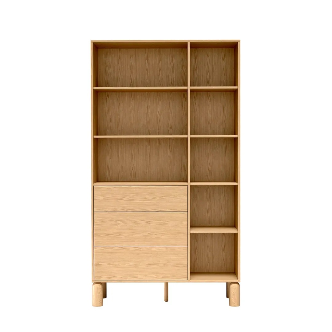 Wysoki regał SORIA 8, 110 cm, 3 szuflady